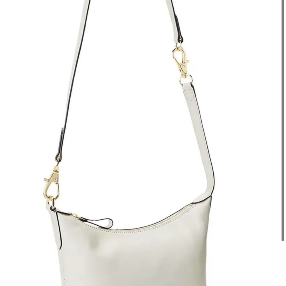 Lauren Ralph Lauren Kassie Medium Leather Convertible Shoulder Bag/cream/nwt - Picture 2 of 4